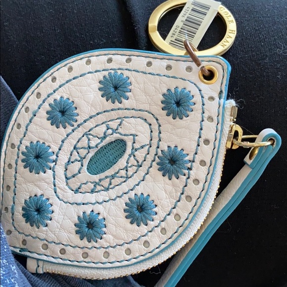 COLE HAAN key fob and change purse